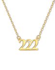 222 Manifestation Necklace | Gold