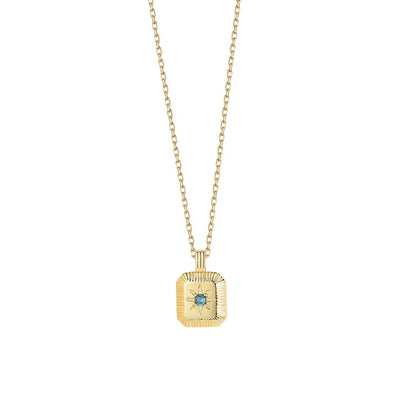 December Birthstone Necklace | Gold