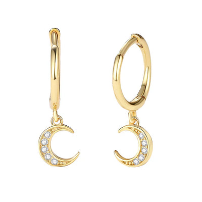 New Moon Earrings | Gold