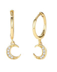 New Moon Earrings | Gold