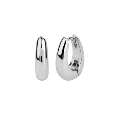 Nefertiti Hoops | Silver
