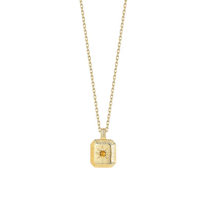 November Birthstone Necklace | Gold