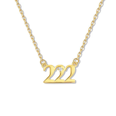 222 Manifestation Necklace | Gold