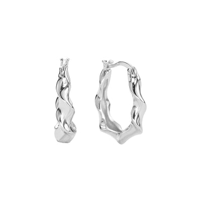 Wave Hoops | Silver